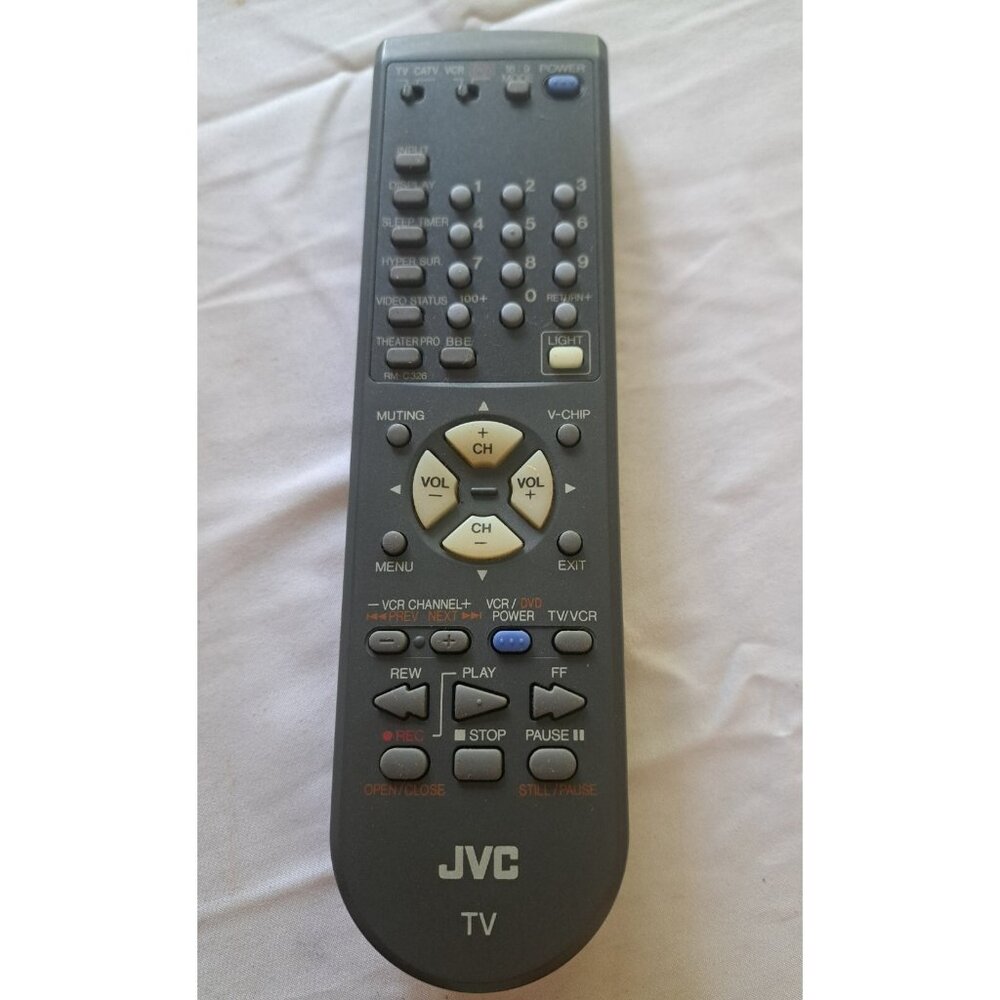Genuine OEM JVC TV Television Remote Control R6P / R6PU OR IEC R6 Black Original